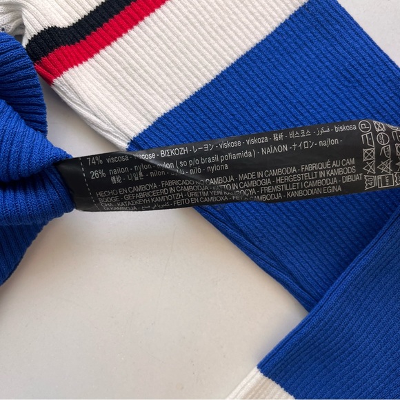 Zara Multicoloured Cropped Longsleeve Knit Size Medium - Picture 4 of 7